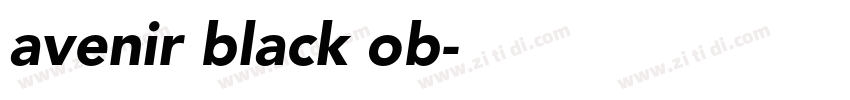 avenir black ob字体转换